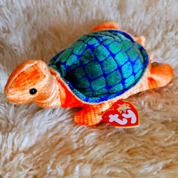 TY Beanie Babies Plush Turtle "Peekaboo"  ERROR Tag #42MBBZUX Size 7" NWT - Picture 2 of 11